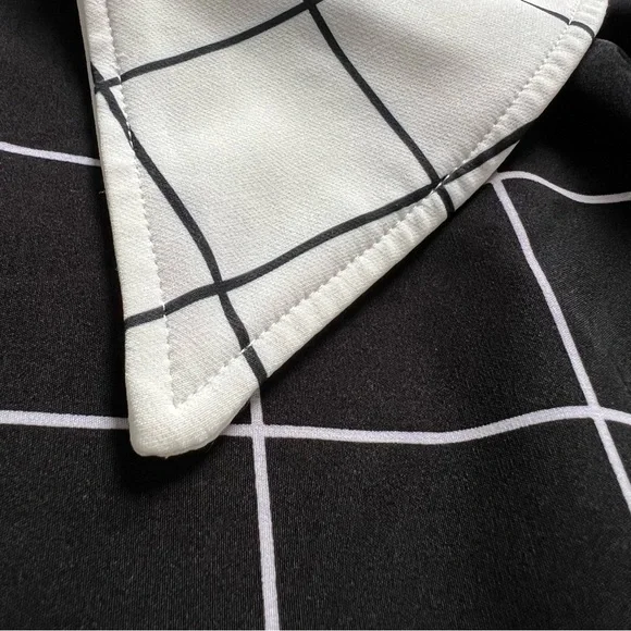 Retrolicious London Calling Dress Black and White Grid Print Dress size Large - Picture 5 of 10